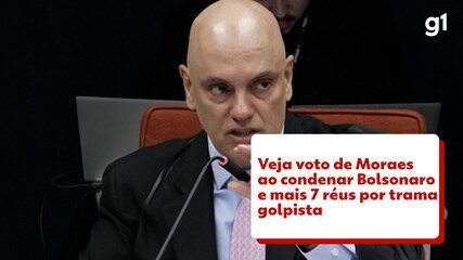 Veja voto de Moraes ao condenar Bolsonaro e mais 7 réus por trama golpista Veja voto de Moraes ao condenar Bolsonaro e mais 7 réus por trama golpista