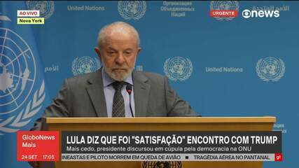 Lula diz que foi uma satisfação se encontrar com Trump na ONU Lula diz que foi uma satisfação se encontrar com Trump na ONU
