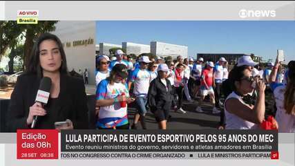 Lula participa de corrida que comemora 95 anos do Ministério da Educação
