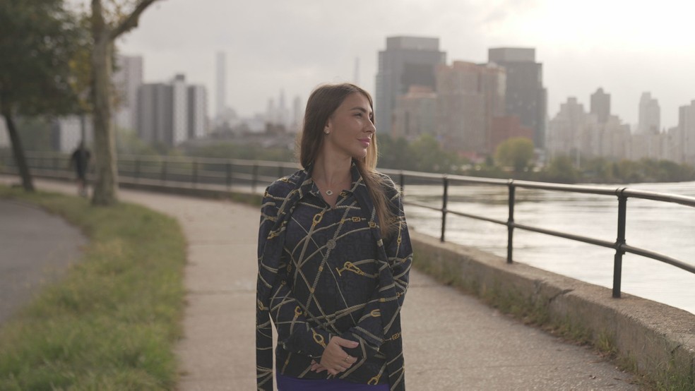 Marina Lacerda em Nova York — Foto: Reprodução/TV Globo