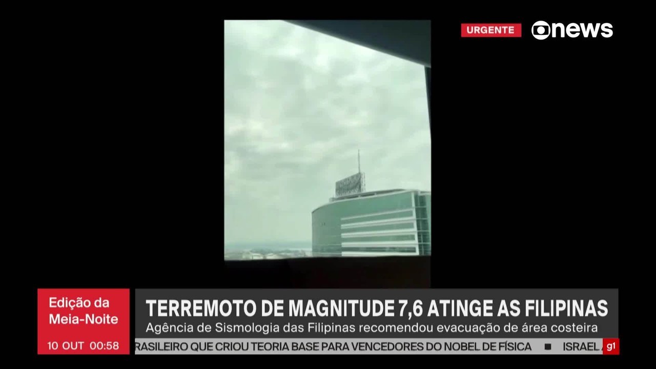 Terremoto de magnitude 7,5 atinge as Filipinas e mata 2 pessoas