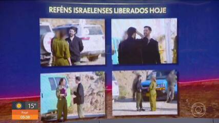 Veja foto de alguns dos sete reféns libertados