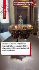 Coroa da imperatriz Eugenia, com 1.354 diamantes, foi encontrada perto do museu Coroa da imperatriz Eugenia, com 1.354 diamantes, foi encontrada perto do museu