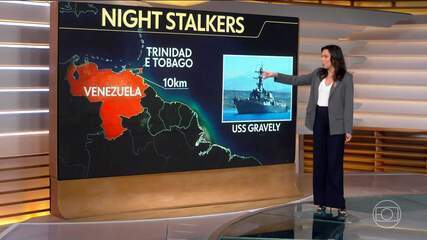 Navio de guerra dos EUA atraca no Caribe, perto da Venezuela Navio de guerra dos EUA atraca no Caribe, perto da Venezuela