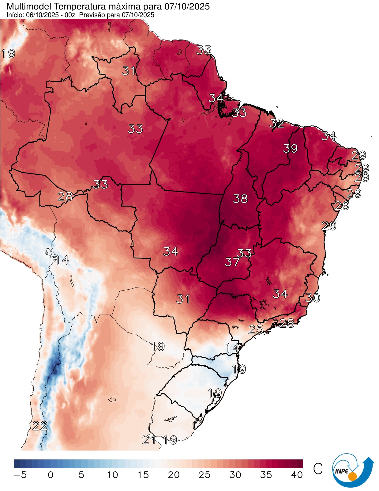 Calor persiste no Centro-Oeste e no Sudeste nesta terça