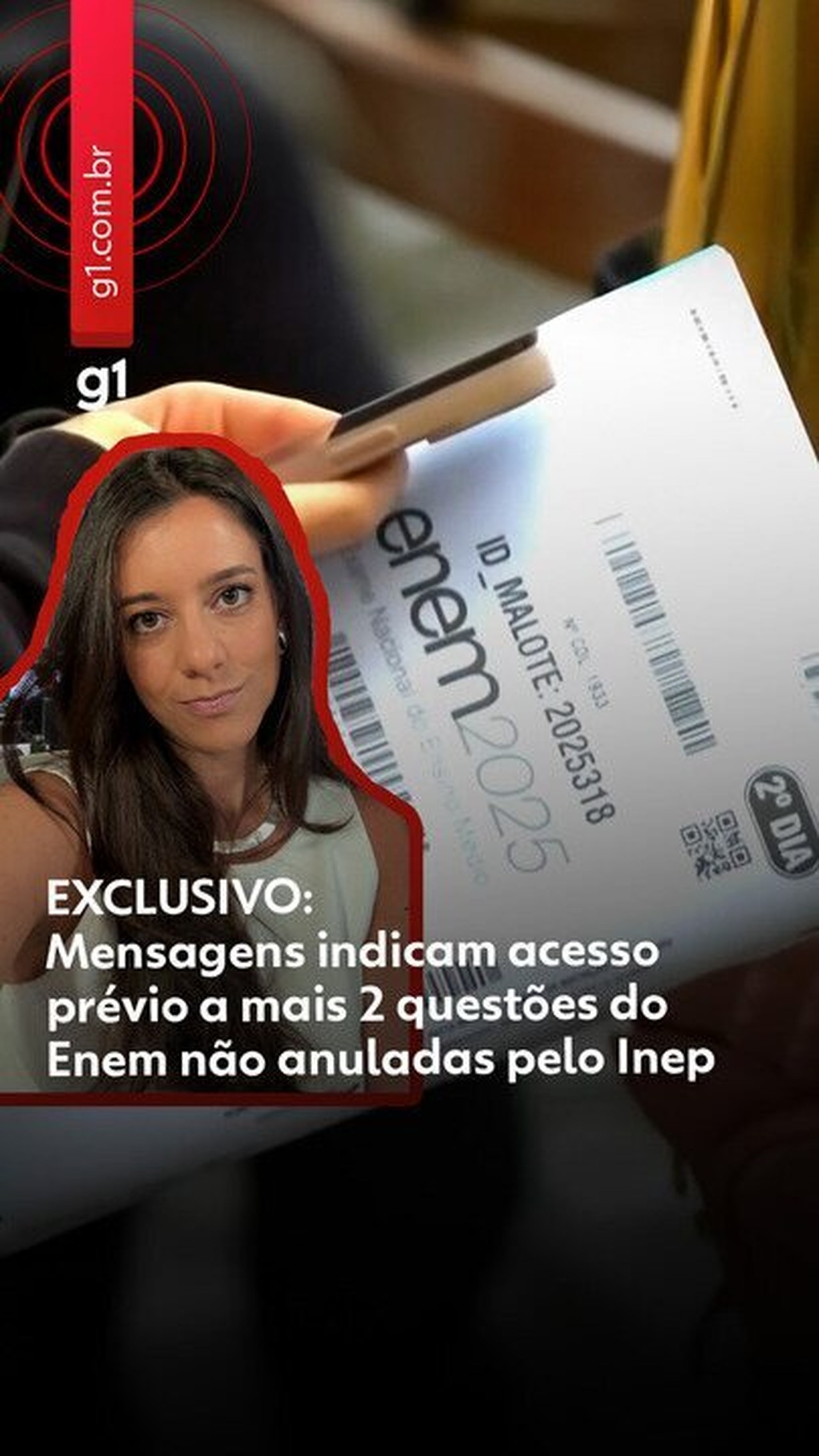 Exclusivo: mensagens indicam acesso prévio a mais duas questões do Enem