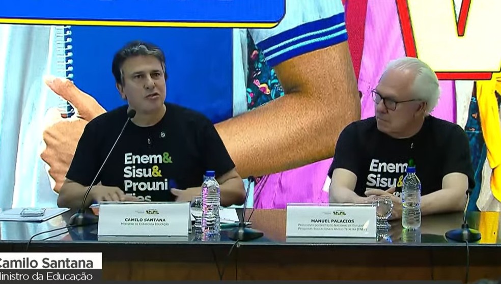 Camilo Santana e Manuel Palácios falam sobre o Enem 2025 e novidades para 2026. — Foto: Reprodução