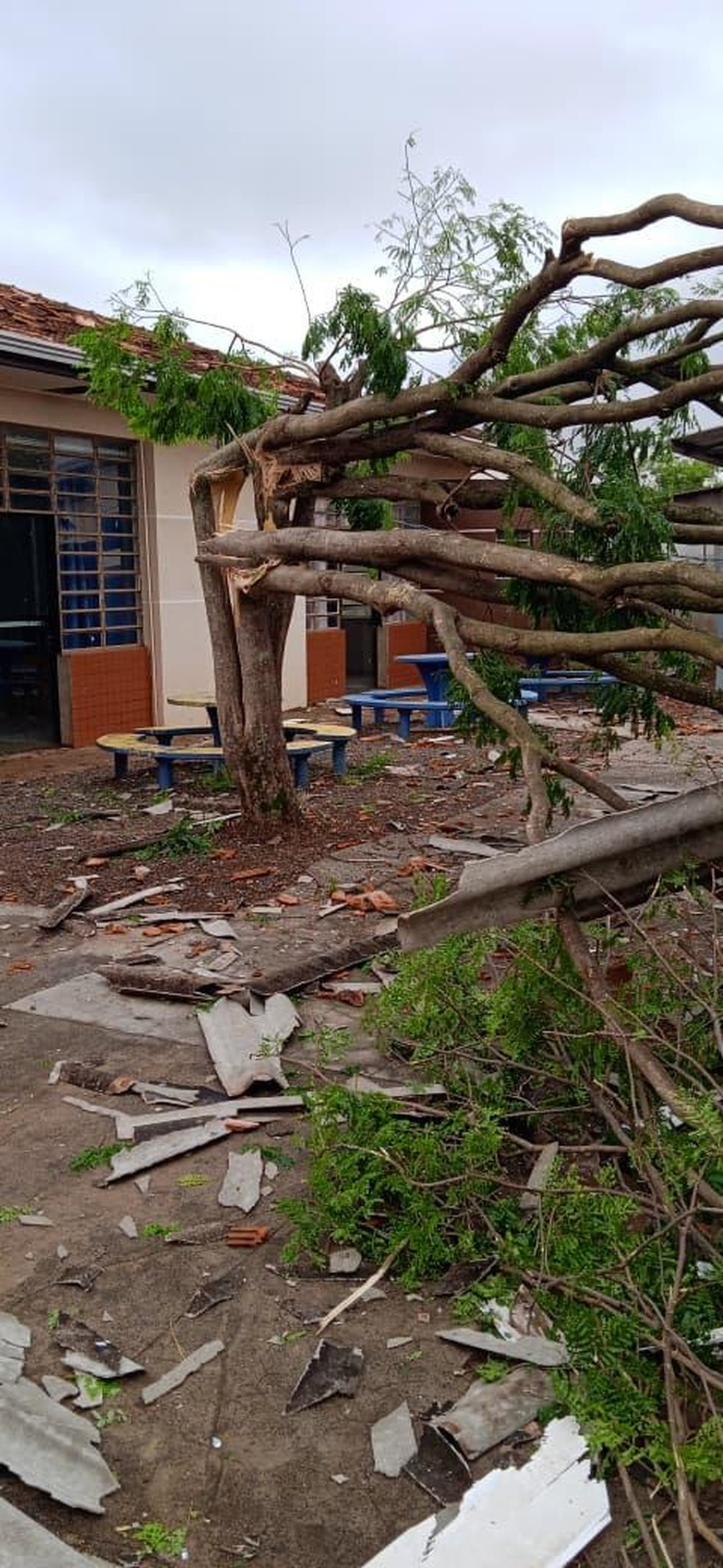 Imagens mostram destruição em Rio Bonito do Iguaçu, no Centro-Sul do Paraná. — Foto: Divulgação/Governo do Estado