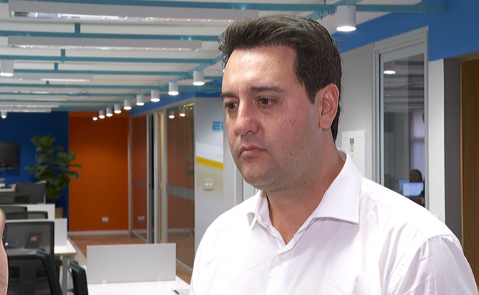 O governador do Paraná, Ratinho Júnior (PSD), em visita a Ribeirão Preto (SP) para a Agrishow 2025. — Foto: Valdinei Malaguti/EPTV