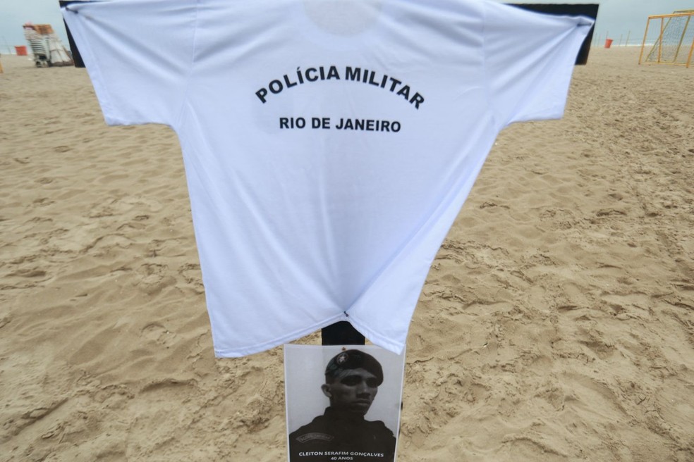 Homenagem ao policial do Bope Cleiton Serafim Gonçalves — Foto: Divulgação/Rio de Paz