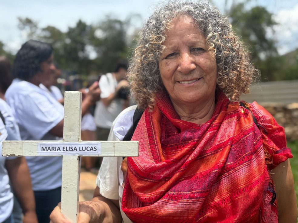 Homenagens marcam dia em que tragédia da Samarco em Mariana completou 10 anos — Foto: Raquel Freitas/ TV Globo