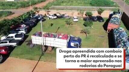 Droga apreendida com comboio perto do PR é recalculada e se torna a maior apreensão