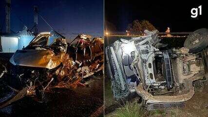 Cinco pessoas morrem após colisão entre caminhão e uma van na BR-386, em Carazinho. Crédito: Samir Oliveira/Portal Carazinho News