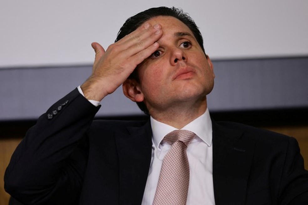 Presidente da Câmara dos Deputados, Hugo Motta, em Brasília, em 02/04/2025 — Foto: Ueslei Marcelino/Reuters