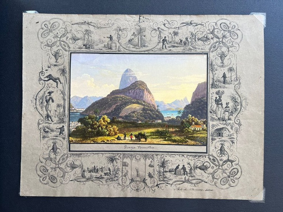 "Souvenirs de Rio de Janeiro", de Johann Jacob Steinmann — Foto: Reprodução/PF-SP