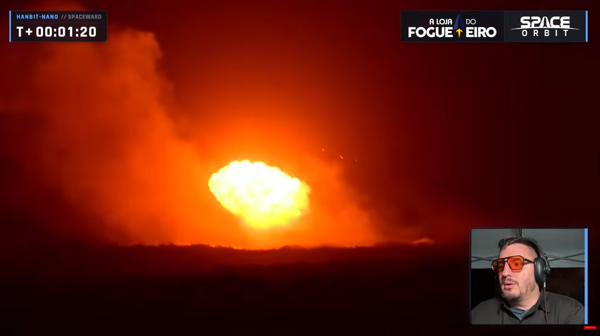 VÍDEO mostra explosão do 1º foguete comercial lançado do Brasil