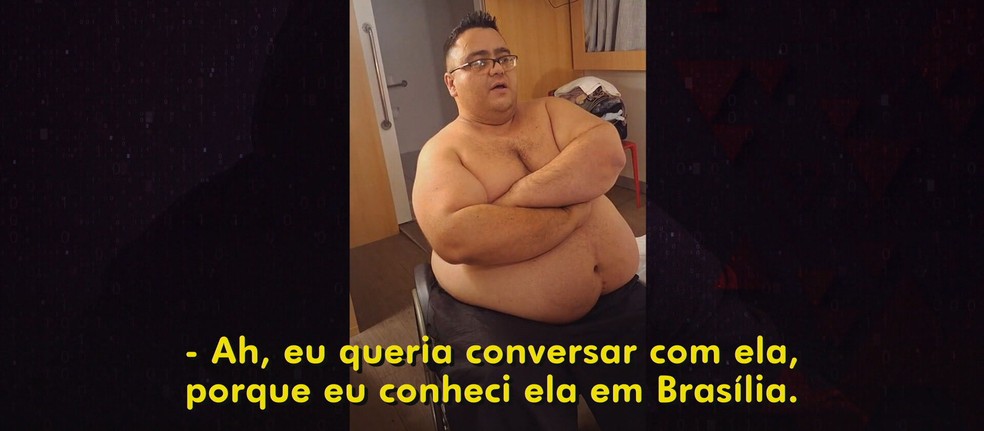 Em declaração a policias, stalker diz que conheceu Isis em Brasília e teria se apaixonado por ela — Foto: Reprodução/TV Globo