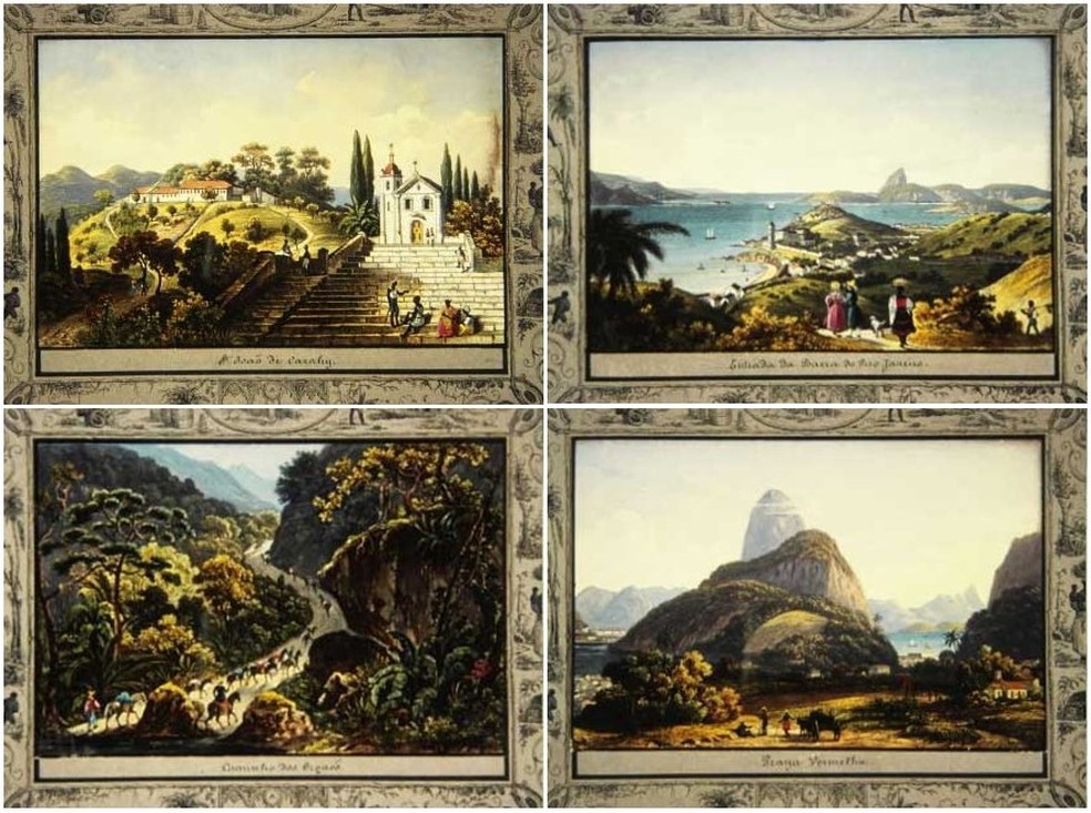 "Souvenirs de Rio de Janeiro", de Johann Jacob Steinmann — Foto: Reprodução/SMC