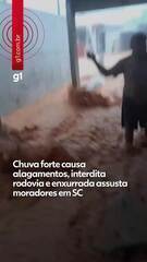 Chuva causa alagamento em Palhoça nesta segunda-feira (29)