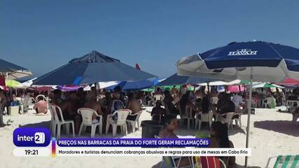 Denúncias de preços abusivos nas barracas da Praia do Forte, em Cabo Frio