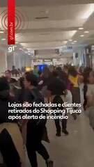 Lojas são fechadas e clientes retirados do Shopping Tijuca após alerta de incêndio