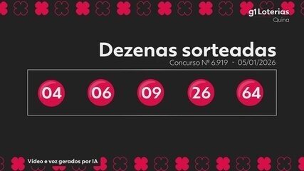 Confira o resultado do sorteio da Quina.