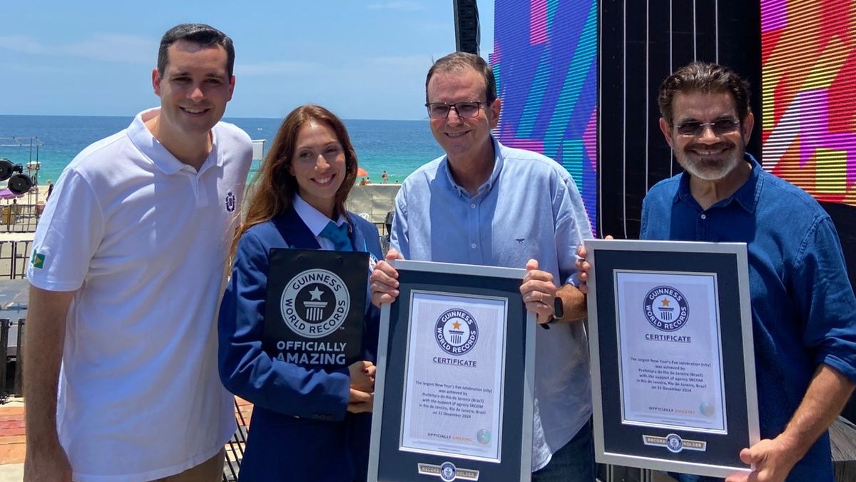 Rio recebe título de maior réveillon do mundo do Guinness Book