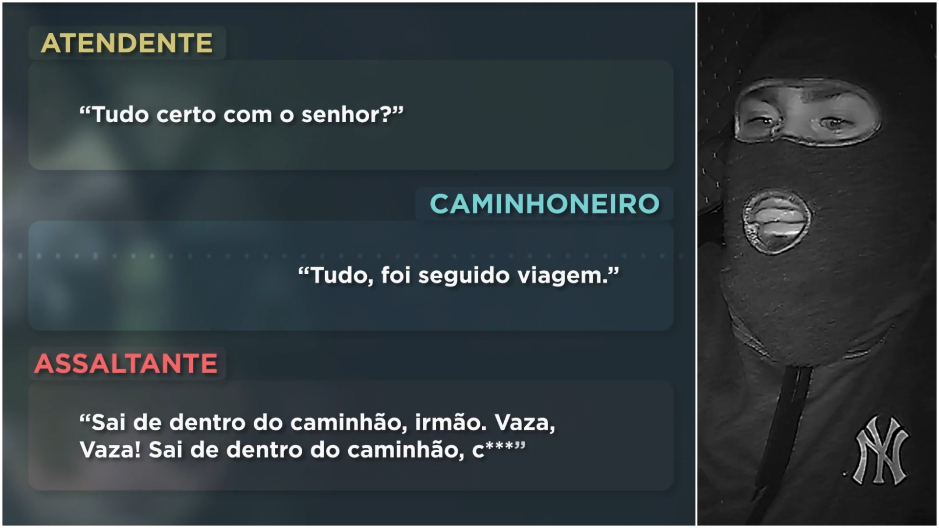 Imagens inéditas mostram assalto a caminhão que terminou em tragédia