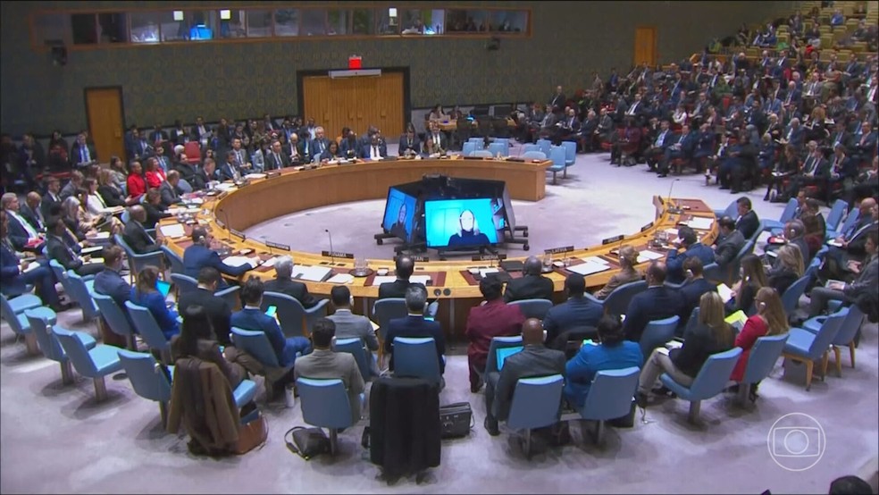 24 países se manifestam contra ação americana na Venezuela em reunião da ONU — Foto: Reprodução/TV Globo