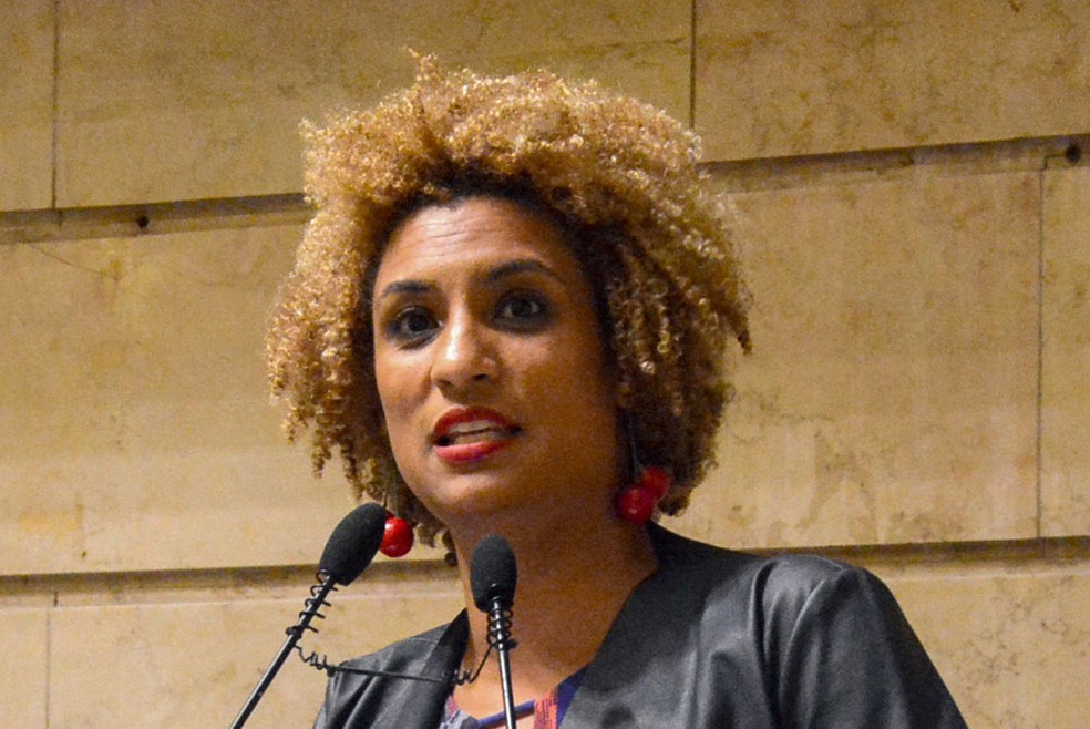 Marielle Franco em imagem de fevereiro de 2017 — Foto: Renan Olaz/Câmara Municipal do Rio de Janeiro/AFP/Arquivo