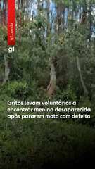 Gritos levam voluntários a encontrar menina desaparecida após pararem moto com defeito