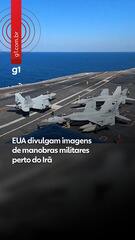 EUA divulgam imagens de manobras militares perto do Irã; veja