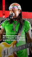 Bell Marques paga R$ 2 mil para ambulante que teve isopor quebrado