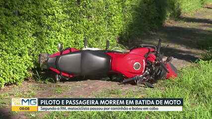 Motociclista e passageira morrem em batida de moto