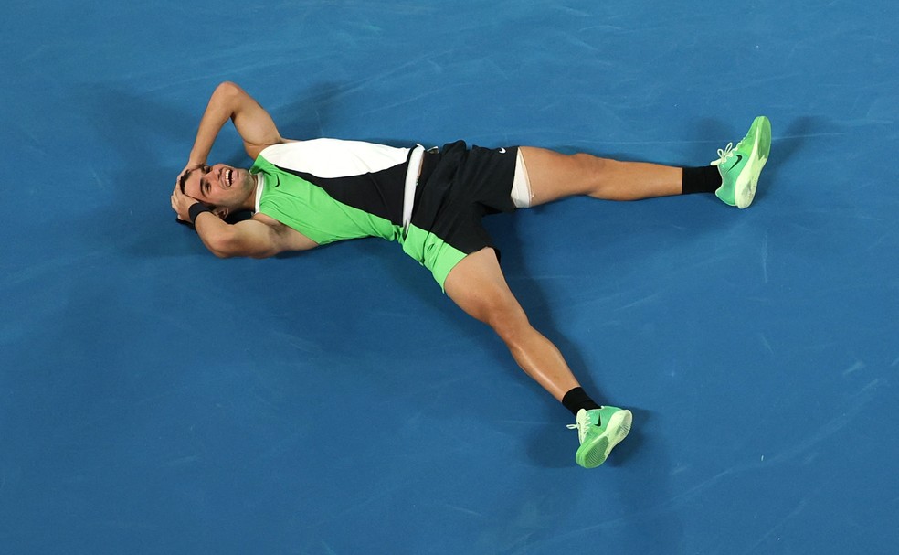 Carlos Alcaraz no Australian Open — Foto: REUTERS/Hollie Adams