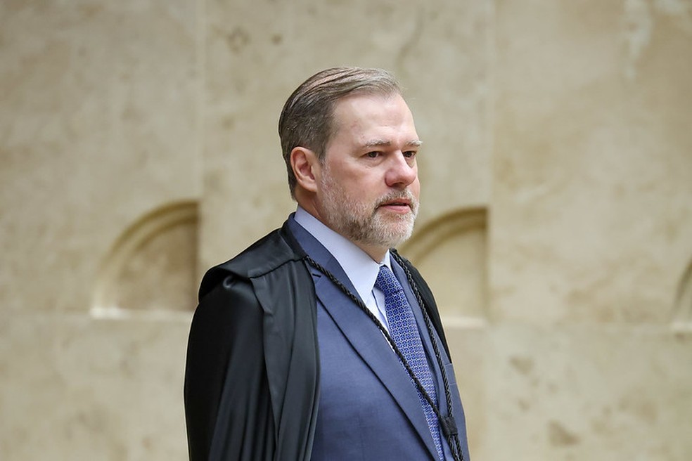 Ministro Dias Toffoli durante a sessão plenária do STF — Foto: Gustavo Moreno/STF