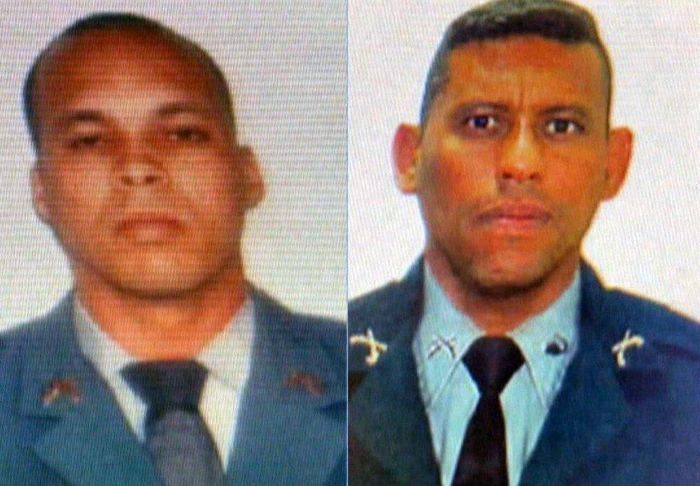 Os policiais Diego Pereira Leal e Aslan Wagner Ribeiro de Faria — Foto: Reprodução/TV Globo