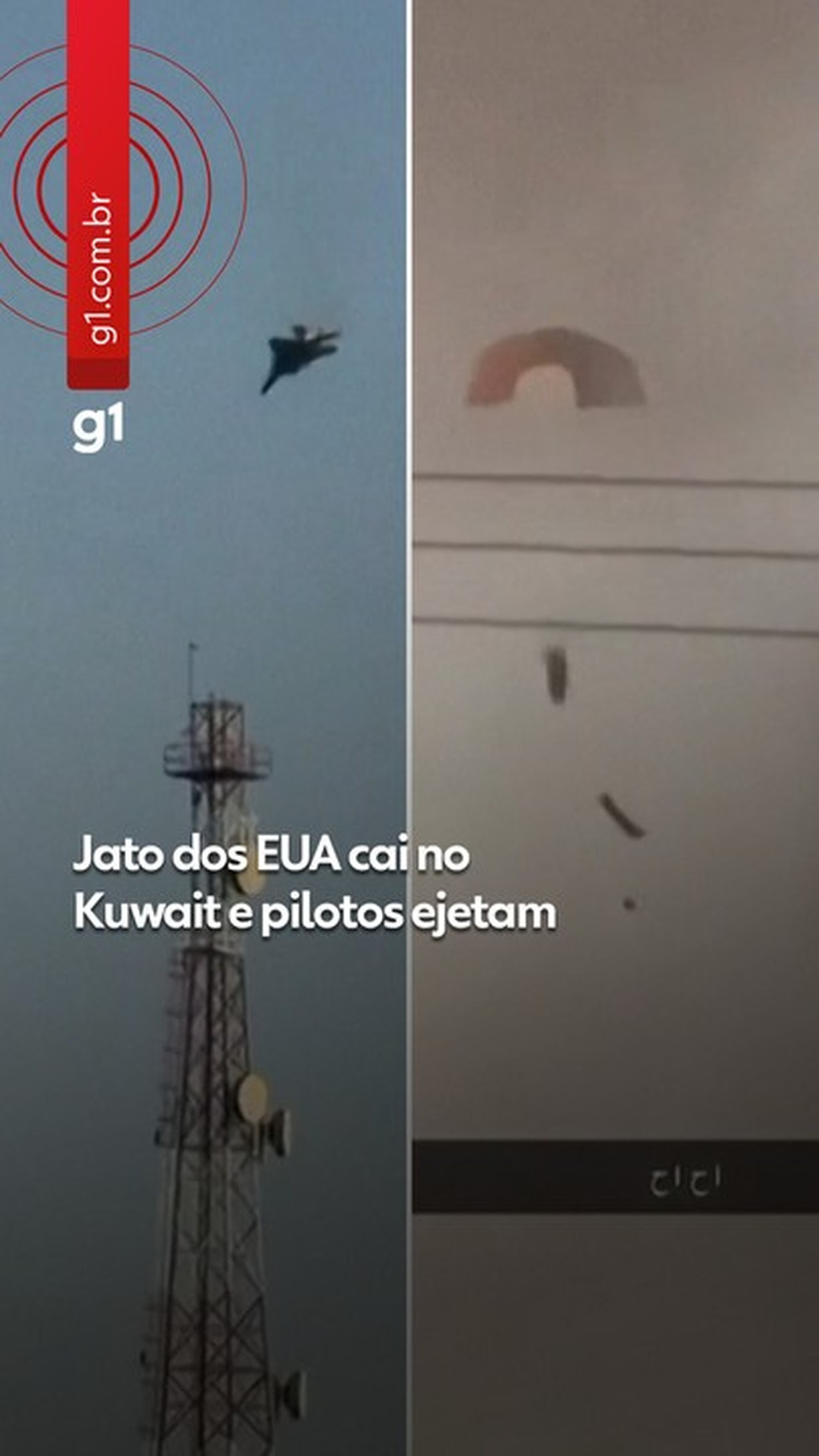 VÍDEO: jatos dos EUA são abatidos por engano no Kuwait; pilotos se ejetam