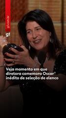 Veja momento em que diretora comemora Oscar® inédito de seleção de elenco