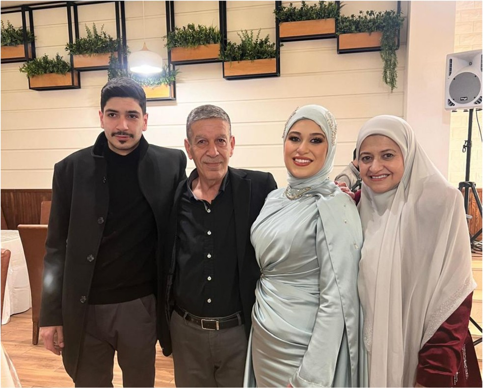 Mohammad, Housni, Carolina e Romilda.  — Foto: Acervo pessoal