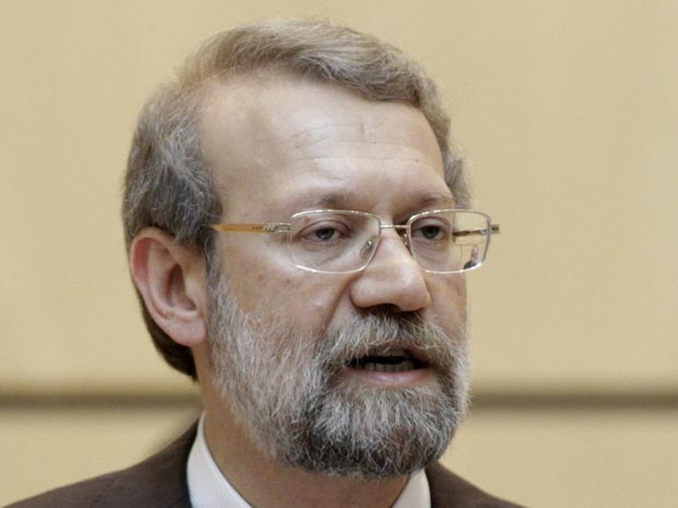 Ali Ardeshir Larijani, presidente do Parlamento do Irã — Foto: AFP