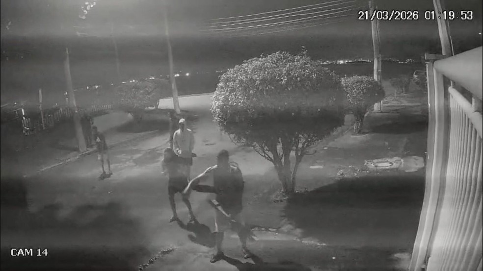 Agressores correndo atrás da capivara — Foto: Divulgação