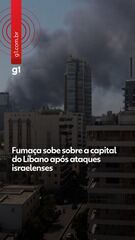 Fumaça sobe sobre a capital do Líbano após ataques israelenses