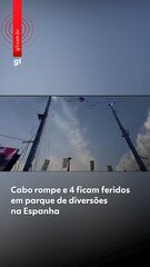 Cabo rompe e quatro pessoas ficam feridas em parque de diversões na Espanha