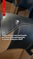 Vídeo mostra van perfurada por tiros após perseguição a cantor Anderson Neiff