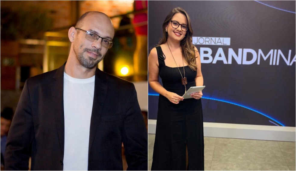 O cinegrafista Rodrigo Lapa e a repórter Alice Ribeiro, da Band Minas, que estavam no carro envolvido no acidente. — Foto: Reprodução/Redes Sociais