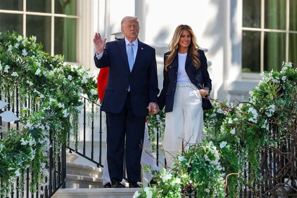 Donald e Melania Trump  — Foto: Getty Images