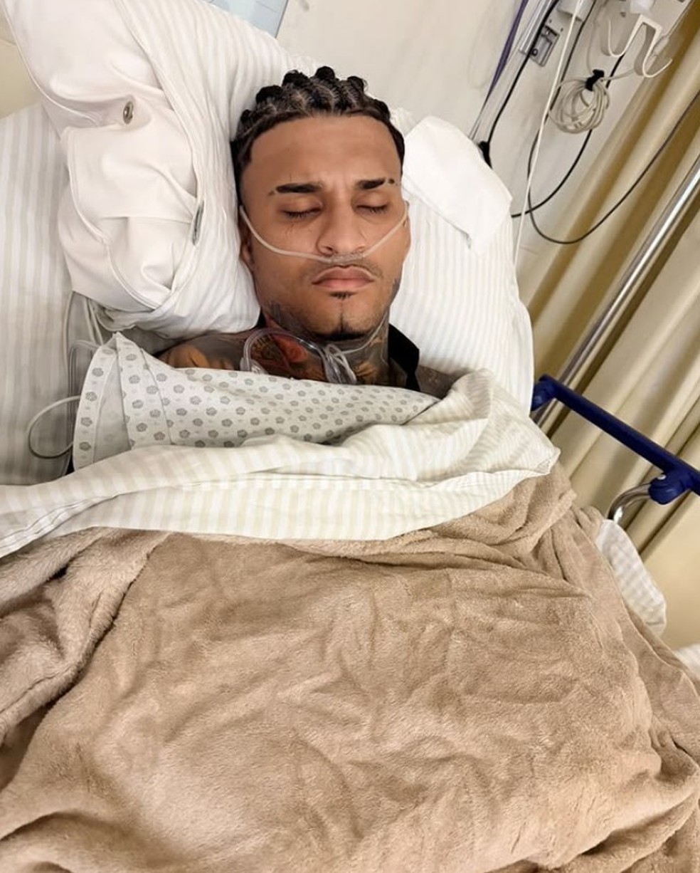 Anderson Neiff passa por cirurgia e se recupera no Hospital Sírio-Libanês, após ataque a tiros em SP. — Foto: Reprodução/Redes sociais