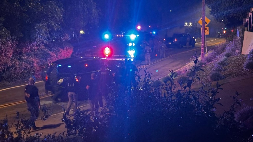 Operação do FBI contra a corrupção em Los Angeles em 2 de abril de 2026. — Foto: Divulgação/Departamento de Justiça dos EUA