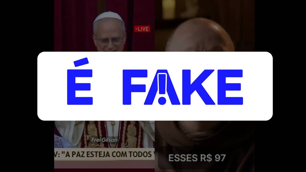 É #FAKE vídeo de papa Leão XIV nomeando Frei Gilson como 